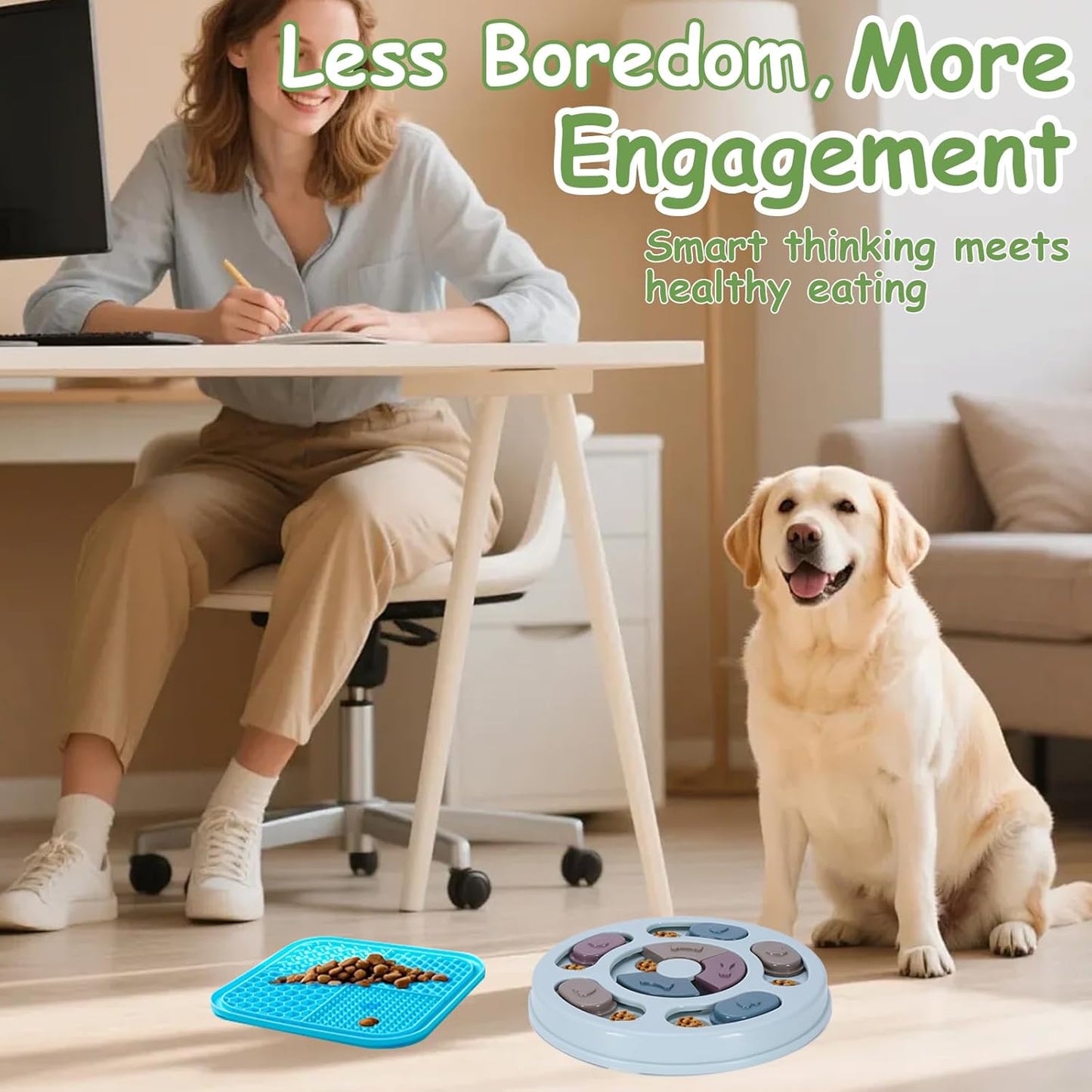 Lick Mat For Dogs,Dog Puzzle Toy,Stimulating Dog Toys,Puppy Slow Feeder Enrichment Toys,Stimulation Puzzles Food Bowl for Large Pet Treat Mat Mental Interactive Feeding Bowls Small Puppies Feeders