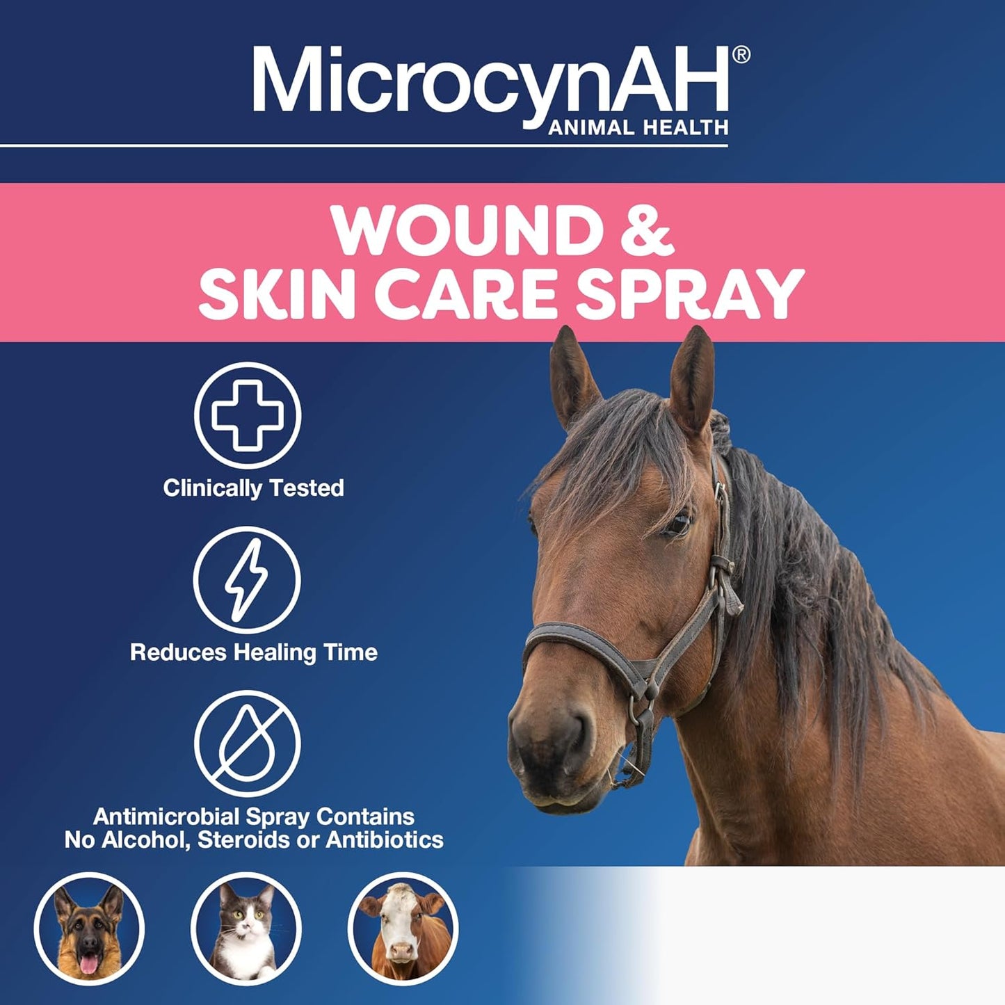 Manna Pro MicrocynAH Wound & Skin Care Spray, 16 oz