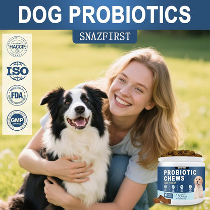 Probiotics for Dogs, Dog Probiotics Chews for Digestive Health & Gut Health, Improve Immune System,Constipation & Diarrhea Relief(Chicken Flavor, 150 Chews)
