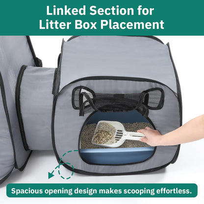 Portable Cat Playpen- Large Foldable Cat Tent for Indoor and Outdoor, Play Enclosure for Kittens and Small Dogs, Pet Houses & Condos & Cage