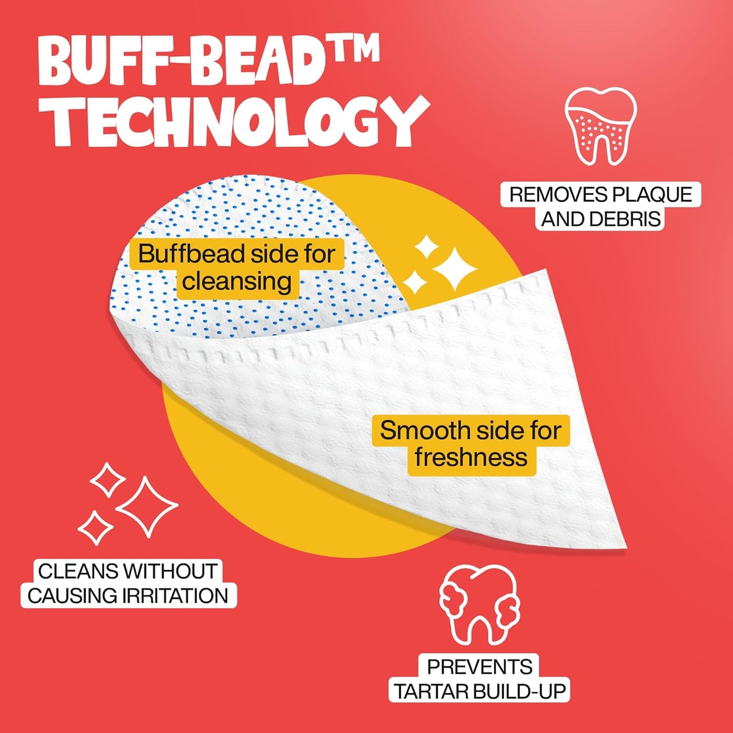 Dog Teeth Cleaning Wipes 60 Packs - Fragrance-Free Dental Wipes to Reduce Plaque & Tartar for Dogs & Cats - Pet Dental Wipes for Oral Freshness