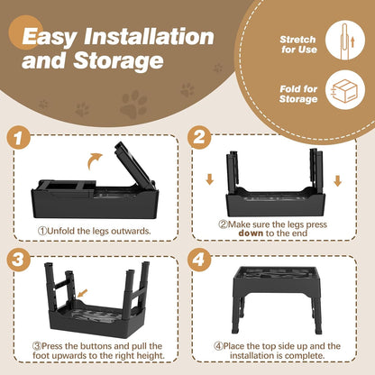 Elevated Slow Feeder Dog Bowls, 9 Cups Raised Dog Slow Feeder Bowls Large Breed with 4 Adjustable Heights Pet Food bowl Stand, Non Slip Anti Gulping sow eating dog bowl for Medium & Large Breed