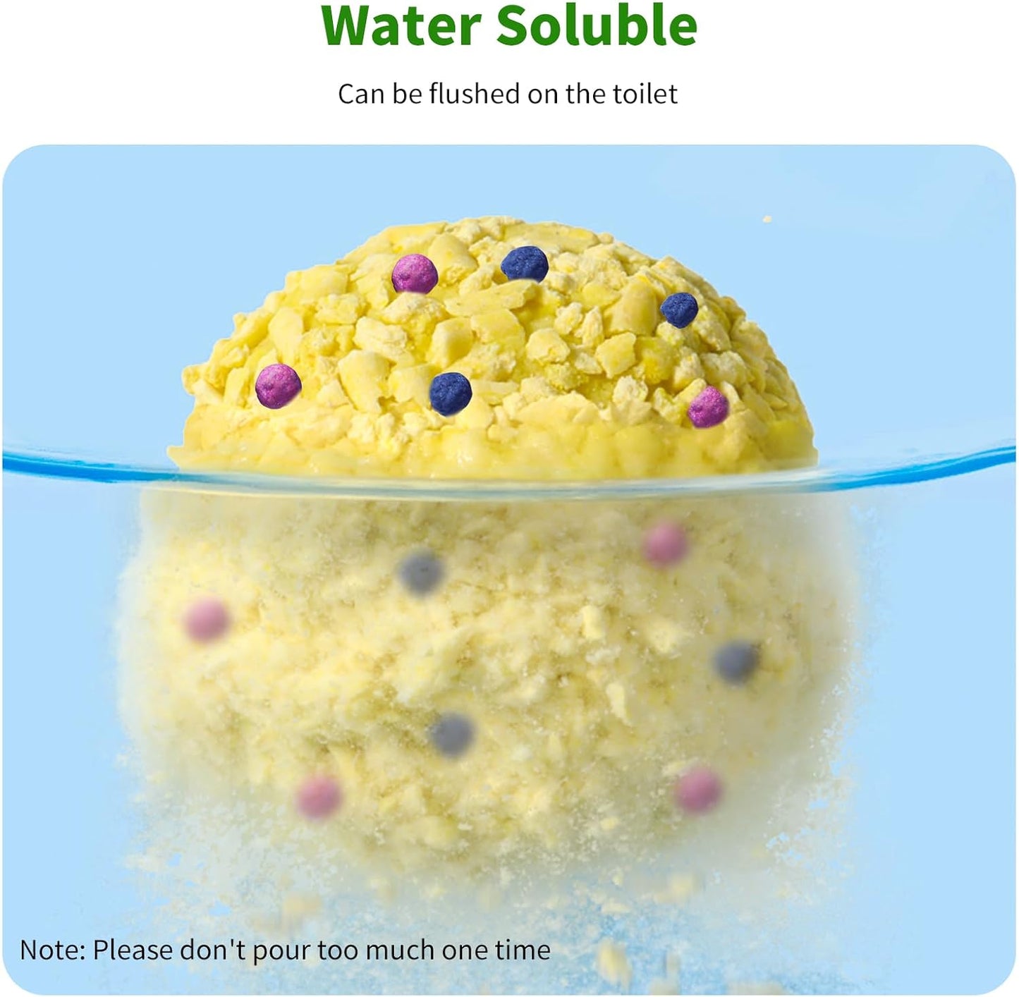 HoneyGuardian Millet Cat Litter Fast Clumping, 100% Natural Ingredients Litter, Flushable, Really Dust Free, Lightweight,Ultra Absorbent, Solubility in Water(5.2lb×2bag)