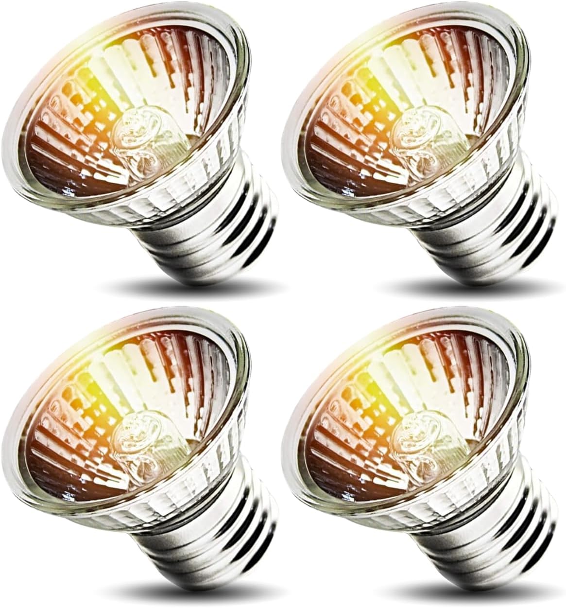 4-Pack 25W UVA Bulbs, Fit E26 Heat Reptile Lamp, Light Turtle Heat Lamp for Reptiles and Amphibian Tanks, Terrariums and Cages, Works with Various Lamp Fixtures,for Lizards, Snakes, Turtles