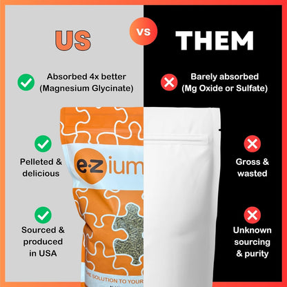 EZium Chelated Magnesium Equine Supplement for Horses – 9.5 lb Resealable Bag (30-Day Supply) – Supports Muscle Function, Focus, Behavior & Calming