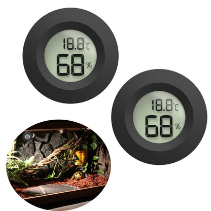 Reptile Tank Accessories, 2pcs Reptile Thermometer and Humidity Gauge, Bearded Dragon Tank Thermometer Humidity Gauge for Jumping Spider, Leopard Gecko, Hermit Crab, Gecko, Ball Python, Lizard.