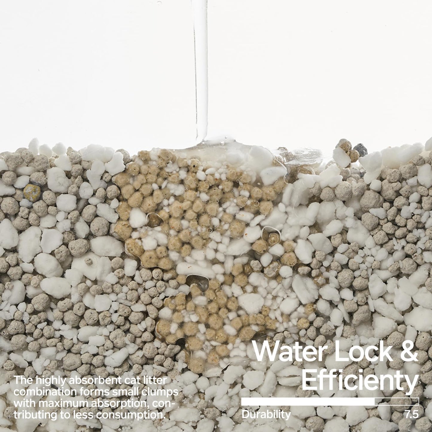 pidan Cassava Cat Litter with Bentonite Litter,clumping,Odor Control,Natural Ingredients, Low Dust,Unscented,Ultra Absorbent and Fast Drying(5.3lb×4bags)