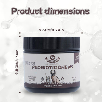 Best Buddy Dog Supplement Bundle – 15-in-1 Multivitamin Treats + Probiotic Chews | Joint, Skin, Coat & Digestive Health Support | Grain-Free Chicken Flavor, 225g Each