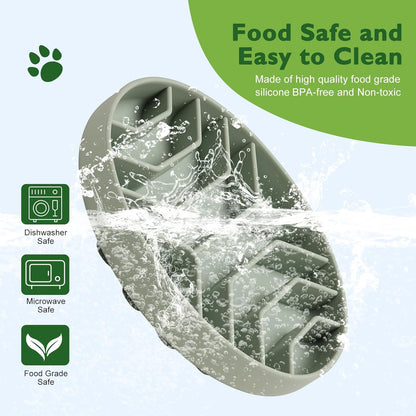 Slow Feeder Dog Bowls Silicone Maze Food Bowl Feeders Pet Puzzle Lick Mat to Slow Down Eating for Small Breed Size Dogs
