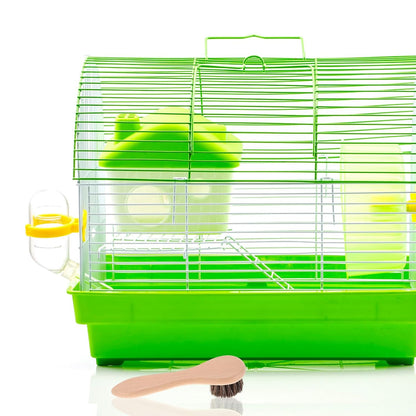 2Pcs Small Pet Grooming Brush Set with Soft Bristles and Wood Handle, 4-Inch Bathing and Cleaning Tool for Hamsters, Guinea Pigs, Rabbits, and Small Animals