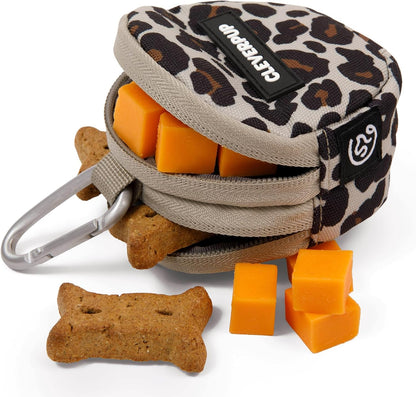 Training Sling & Snackpack Double Insulated Treat Pouch in Leopard