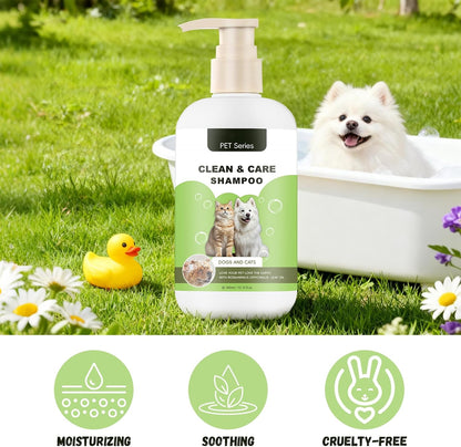 Gentle Tearless Dog Shampoo for Puppyies 8 Weeks Old: Slight Fragrance of Tea Tree and Rosemary Leaf Oil - Aloe Vera & Oats Can Alleviate Dry Skin - Soften Fur No Extra Conditioner Needed