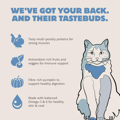 Summit Petcurean Range Rotisserie, Dry Cat Food, Chicken Meal and Turkey Meal Adult Recipe with Grains, 3 lb Bag (Pack of 2)