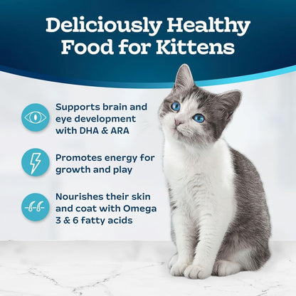 Blue Buffalo Tastefuls Kitten Food With DHA Dry Cat Food Made in the USA with Natural Ingredients, Chicken Recipe, 7-lb. Bag