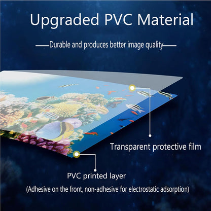 Aquarium Background Poster, Fish Tank Background Sticker, Underwater Grass Leaves with Stone & 3D Coral Vibrant Underwater for Stunning Aquarium Decorations 10 20 Gallon Tank (15.7" x 23.6" in)