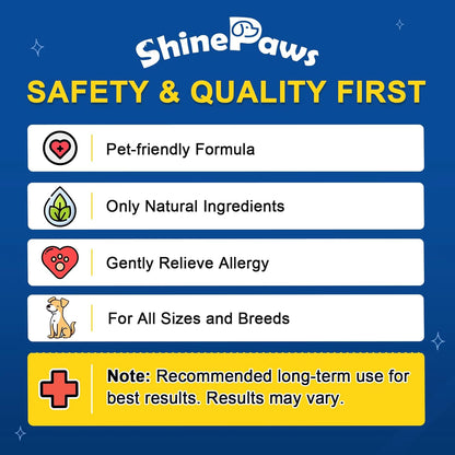 Dog Allergy Relief Chews, Itch Relief for Dogs, Colostrum, Probiotics for Dogs Support Immunity, Omega 3, Honey for Dry & Itchy Skin Relief, Seasonal Allergy, Pawlicking, Hot Spot Treatment, 120 Bites