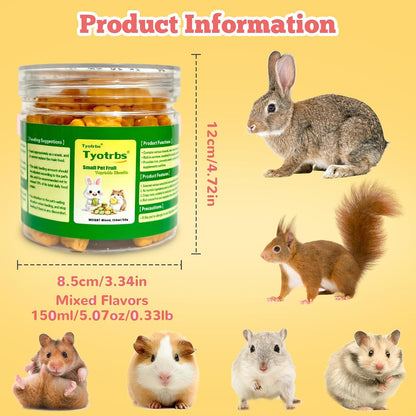 Rabbit Chew Toys, Hamster & Gerbil Treats Bunny Treats Small Animal Molar Toys for Guinea Pig Hamster Bunny Chinchilla Gerbil, 50g / 1.76oz