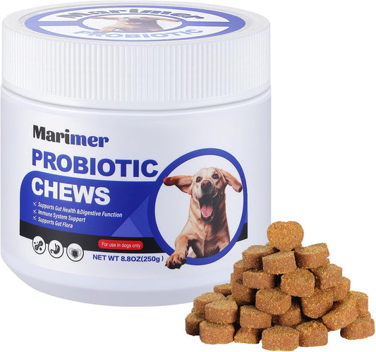 Probiotic Chews for Dogs - Chicken Flavor, 100 Soft Chews, with 6 Billion CFU Probiotics, Enzymes, Organic Pumpkin & Inulin - Digestive & Immune Support for Dogs