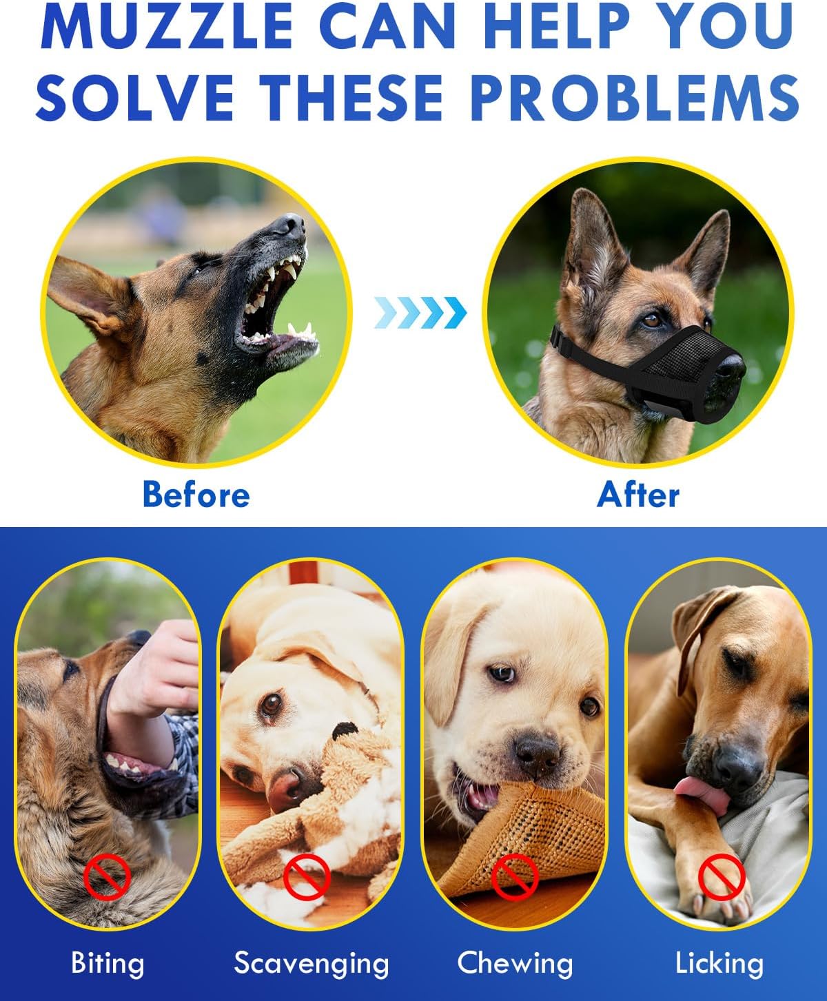 Dog Muzzle, Black-M-20251207