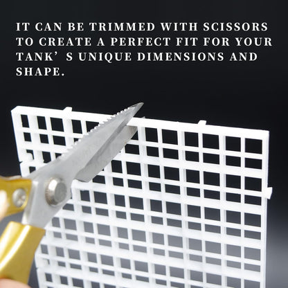 8 Pack Transparent Acrylic Tank Lid with Clips, Aquarium Lid Hood, Fish Tank Top Cover, Breeder Tank Lid, Acrylic Grid Panel Fish Tank Lid, Aquarium Cover Lid