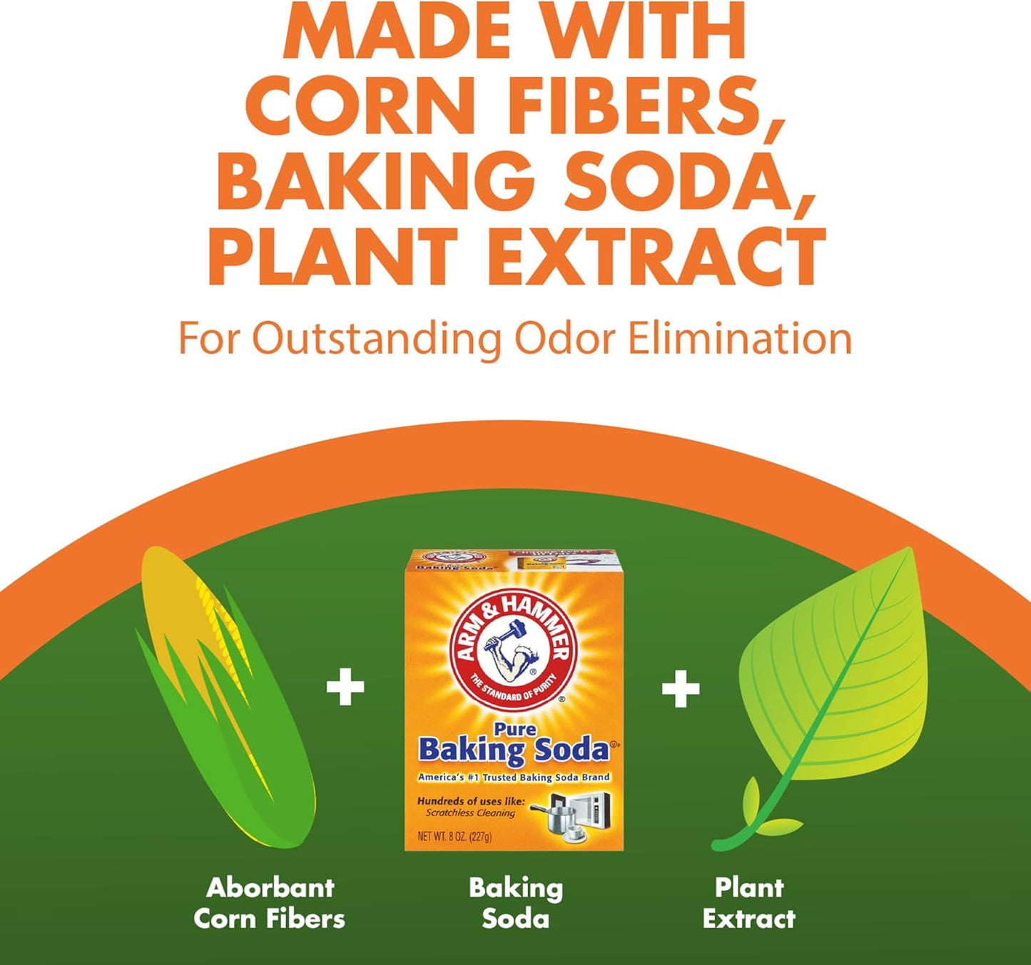 ARM & HAMMER Naturals Clumping Cat , Litter Odor Control, Multi Cat Litter, 18 lb. Bag