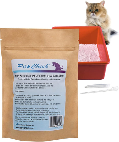 Cat Litter for Urine Collection - Reusable and Non-Absorbent Cat Urine Collection Home Kit Intended to Monitor Cat Health