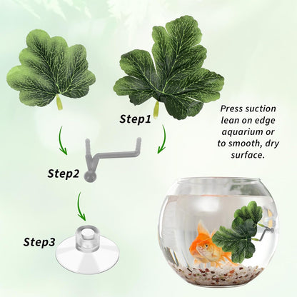 6 PCS Betta Fish Hammock Betta Leaf Aquarium Décor Simulating the Natural Habitat Fish Tank Accessories Multi Leaf Design with Suction Cup for Sleeping Resting Hiding Playing Breeding(Various Shapes)