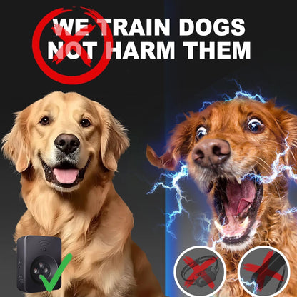 Ultimate Ultrasonic Bark Control Device for Dogs - 50ft Remote & Auto Sensor Modes | Weatherproof Anti-Bark Deterrent | Handheld Remote Training Tool | Stop Excessive Barking Humanely - Black