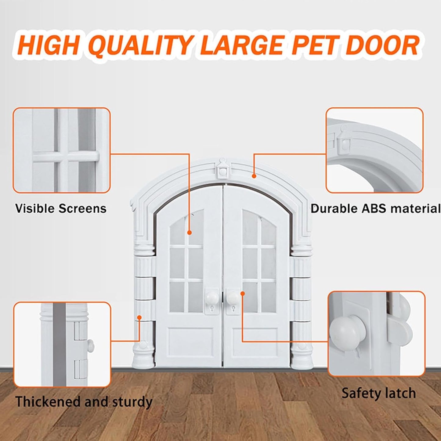 No-Flap Pet Door - Cat Dog Door, Exterior Access | Fits Laundry Room Bathroom Bedroom Basement Durable Safe Easy Install Weather Resistant Convenient Pet Supplies Secure Indoor Outdoor Entry
