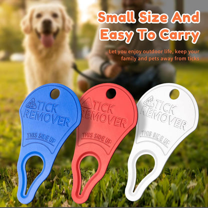 3 Pack Portable Tick Removal Tools, Tick Remover Tools for Dogs, Pets and Humans, Efficient, Safe and Reliable, Tick Key Essentials for Outdoor Activities