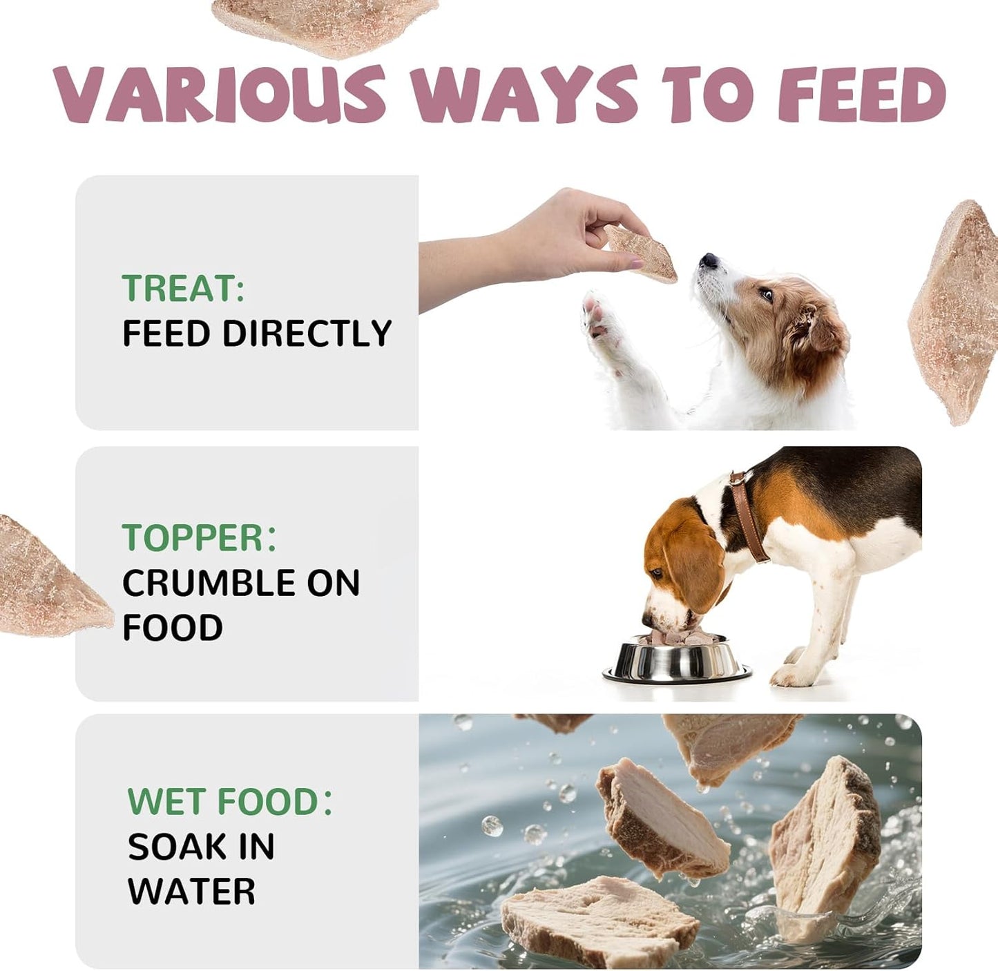 PAWUP Freeze Dried Duck Treats for Dogs, Freeze-Dried Raw Food Topper, High Protein, Gluten&Grain Free, Rawhide Free, 3.8 oz