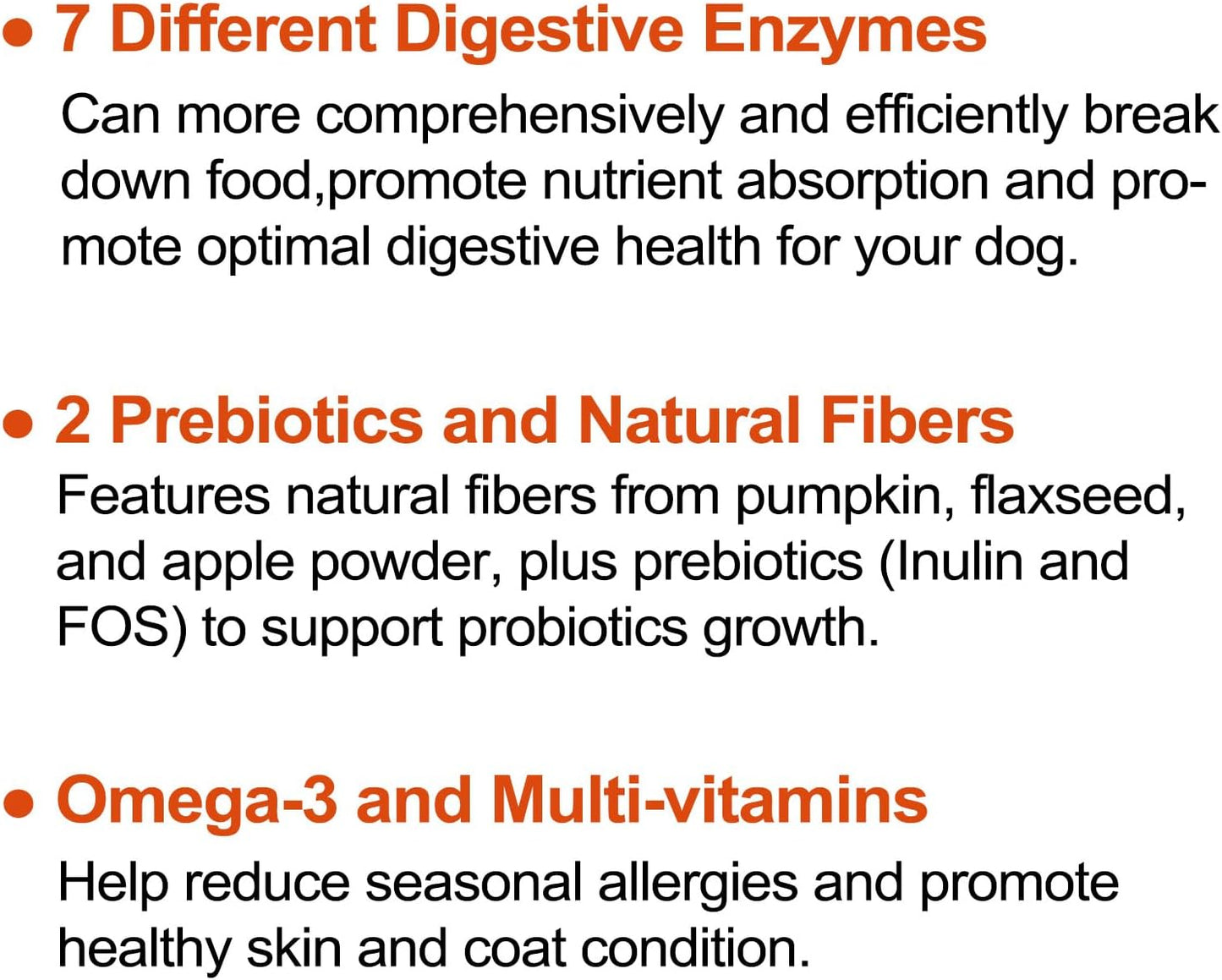 Probiotics for Dogs, Dog Probiotics for Digestive Health and Itchy Skin with 7 Enzymes & 2 Prebiotics. Pet Probiotics lab - Helps Diarrhea, Yeast Infection, Allergies & Immune System -180ct
