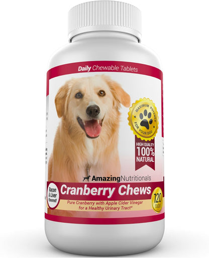 Probiotics for Dogs Soft Chew + Cranberry Bundle - UTI Prevention, Immune Support, Digestive Health, Incontinence, Gas and Diarrhea Elimination