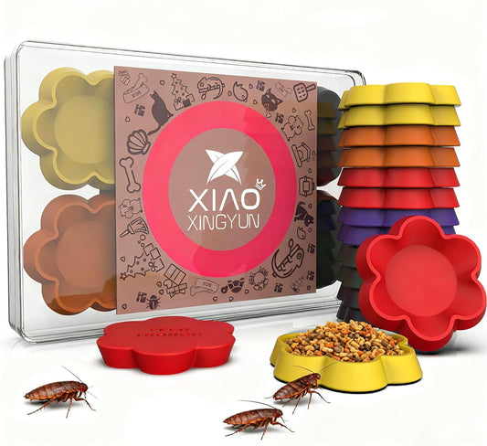 12-Pack Small Reptile Feeding Dish, Colorful Feeder Bowls for Dubia Roaches, Isopods, Springtails & Dwarf Invertebrates for Terrarium & Enclosure