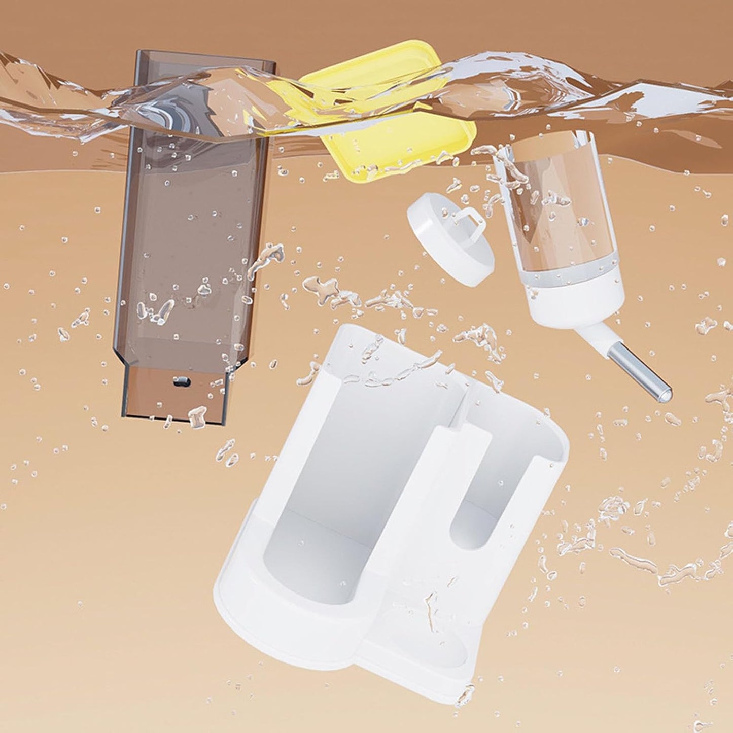 Transparency Automatic Hamster Feeder Water Dispenser Food and Water for Small Animal Easy Designs Hamster for Home Use