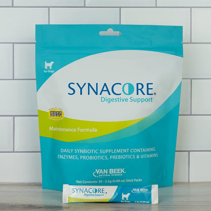 Van Beek Natural Science Synacore Canine - All Natural Formula to Provide Immune Support for Dogs & Help Maintain Digestive Health - Probiotics and Vitamins for Dogs - Pet Products - (30 Count)