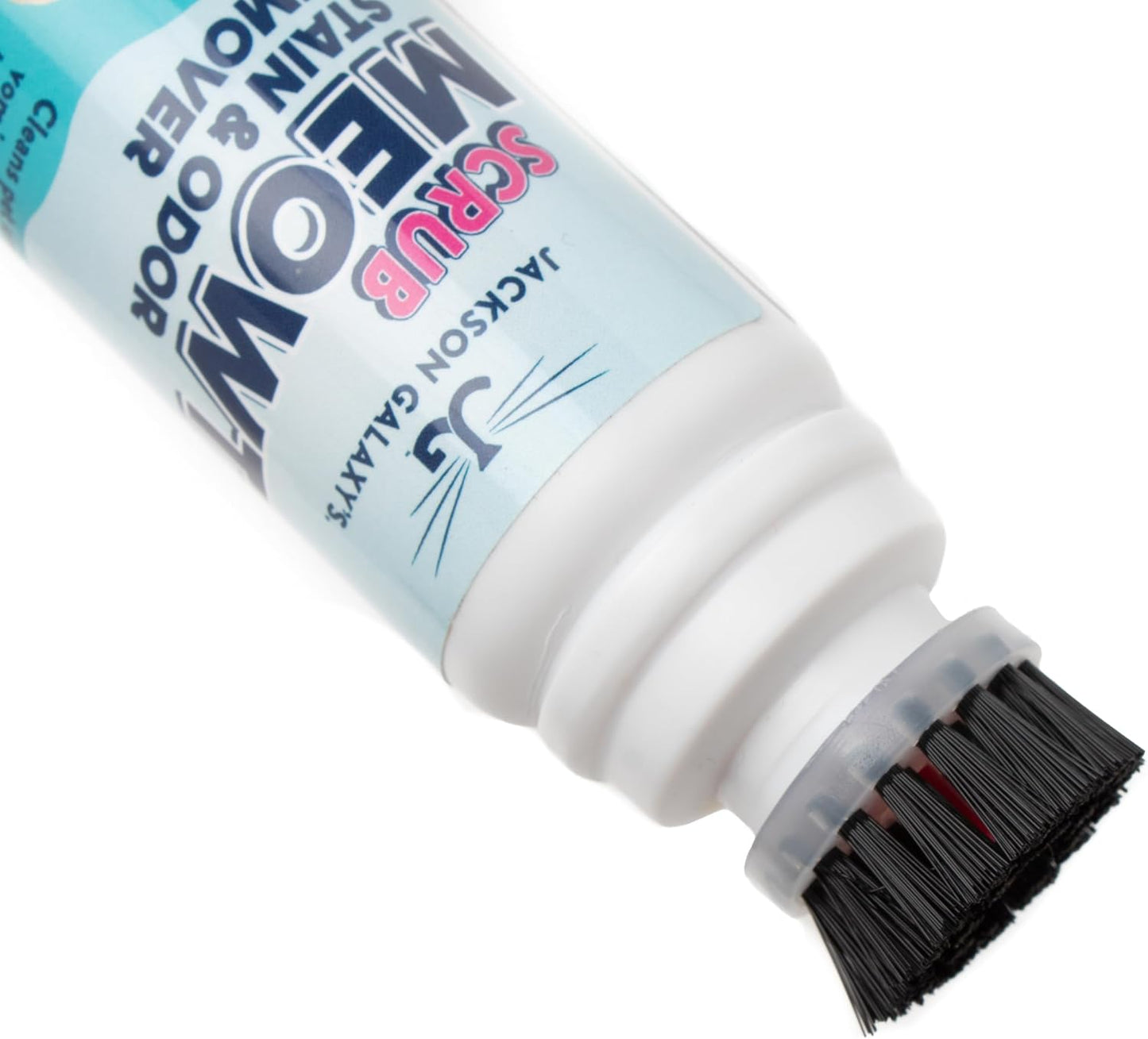 Jackson Galaxy Scrub Meowt! Stain & Odor Remover Travel Cleaner with Built In Brush, TSA Compliant Size, CO2 Powered