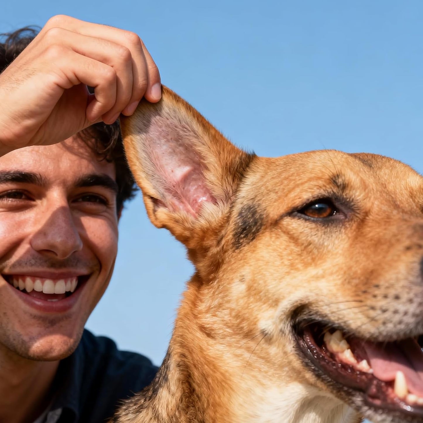 Dog Ear Infection Treatment, Dog Ear Cleaner, Ear Infection Treatment for Dogs & Cat, Gentle Cleaning Solution for Smelly Ears, Excess Wax & Mite Care - Itchy Ear Relief (2 fl oz)