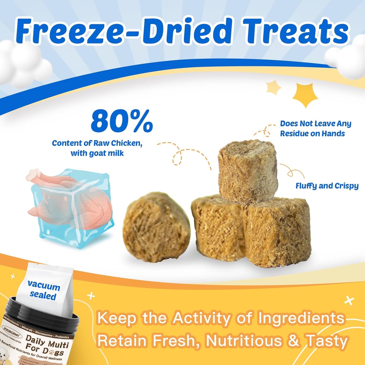 Dog Multivitamin Freeze Dried Chews & Probiotics for Dogs Soft Chews