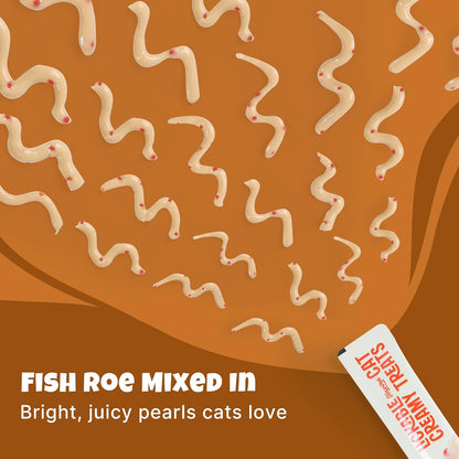 Havira Healthy Lickable Cat Treats Skin & Coat – Salmon Flavor Squeeze Treats with Omega-3 & Real Fish Roe, Creamy Functional Snacks for Soft Fur & Natural Shine, Grain Free