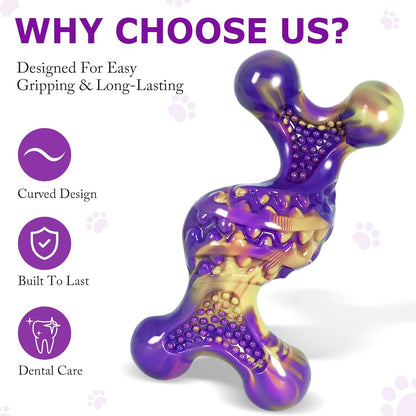 Dog Toys for Aggressive Chewers: 2 Pack Tough Dog Toy for Medium & Large Dogs Weighing 20-70 lbs, Indestructible Dog Chew Toys, Long-Lasting Dog Bones for Large Breed, Keeps Them Busy