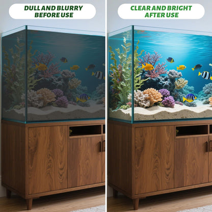 Aquarium Background Gel,Clear Aquarium Glue for Applying Fish Tank Background,Odorless Fish Tank Poster Glue with Brush and Scraper,Easy to Remove,Clearer and Brighter-1OZ (30ml)