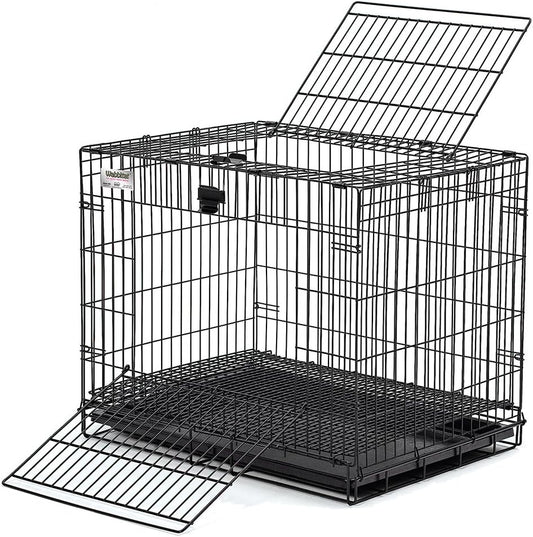 MidWest Homes for Pets Small Wabbitat Rabbit Cage, Grid Mesh Floor, Removable Tray, Top & Front Door Access, Rust Resistant Finish, No Tools Required