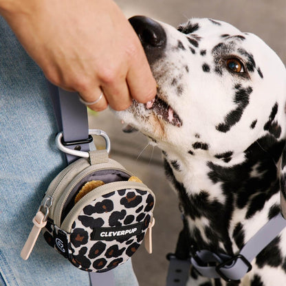 Training Sling & Snackpack Double Insulated Treat Pouch in Leopard