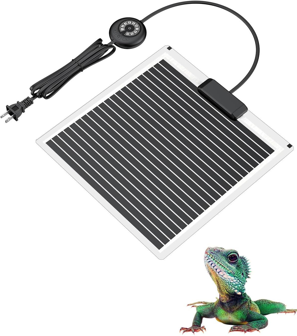 Pawfly 28 W Reptile Heat Pad with Thermostat 11 x 11 Inch Reptile Heating Pad Under Tank Terrarium Reptile Heat Mat for Turtles Frogs Snakes Lizards Geckos Hermit Crabs & Spiders