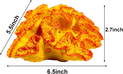 Besimple Aquarium Coral Ornaments Decor Fish Tank Plants Decoration for Aquarium Landscape, Orange