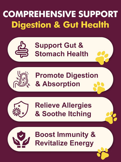 Probiotics for Dogs - Dog Probiotics for Digestive Health, Prebiotic, Digestive Enzymes for Dogs with Pumpkin, Omega-3, Support Gut, Immune, Diarrhea, 120 Soft Chews