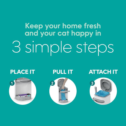 Litter Genie Easy Roll Refill Bags (1-Pack) | Up to 6 months of supply in 1 Roll of 24 tear-off Bags | Ultimate Odor Control Cat Litter Bags