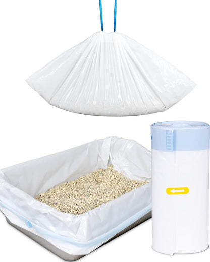 ANWA Cat Litter Box Liners: 36" x 18" Large Cat Litter Box Bags, 2 Mils Extra Thick, Durable & Tear-Resistant, 10 Count