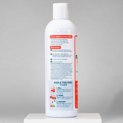 Wondercide - Flea & Tick Shampoo for Dogs and Cats - Flea and Tick Killer Treatment with Natural Essential Oils - for Pets Over 4 Months - Powered by Plants - 12 Fl oz